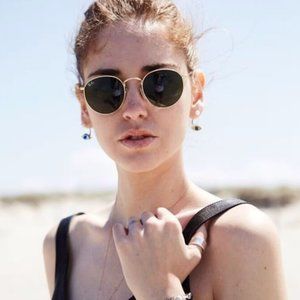 Ray-Ban RB3447 Sunglasses - Round Metal/Gold Frame/Green Classic Lenses/50mm